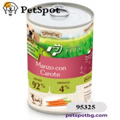 Консерва куче PROFESSIONAL PETS МОНОПРОТЕИН, за пораснали кучета от всички породи - говеждо и моркови, ПАСТЕТ - 400 гр.