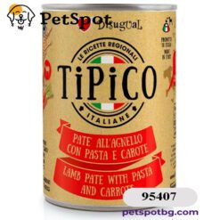 Консерва куче TIPICO говеждо, спелта и грах, пастет - 400 гр.