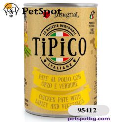 Консерва куче TIPICO пиле, ечемик и зеленчуци, пастет - 400 гр.