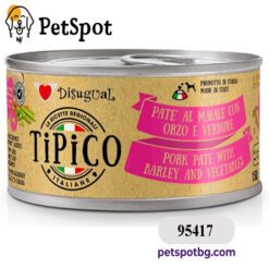 Консерва куче TIPICO прасе, ечемик и зеленчуци, пастет - 150 гр.