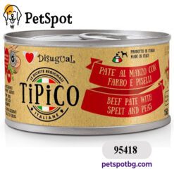 Консерва куче TIPICO говеждо, спелта и грах, пастет - 150 гр.