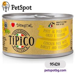 Консерва куче TIPICO пиле, ечемик и зеленчуци, пастет - 150 гр.