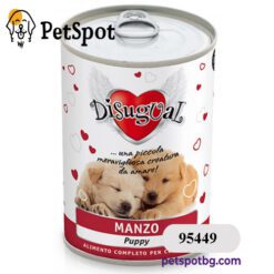 Консерва куче DISUGUAL PUPPY, за подрастващи кученца от всички породи - говеждо месо, ПАСТЕТ - 400 гр.