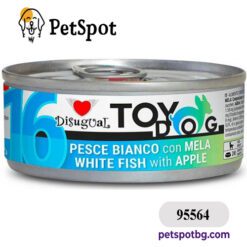 Консерва куче TOY DOG 16 бяла риба и ябълка, пастет - 85 гр.