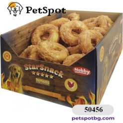 Лакомство StarSnack 2в1 Barbecue Donut Chicken - 54% пиле и 38% сурова кожа, 10 см, 110 гр - 1 бр, NOBBY Германия - 50456