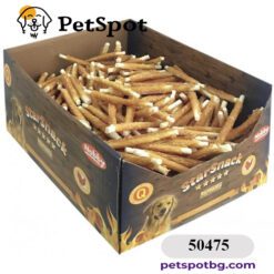 Лакомство StarSnack BBQ Wrapped Chicken - 72% пиле и 23.5% натурална телешка кожа, Ø 7-8 мм / 12,5 см - НАСИПНО - NOBBY Германия - 50475