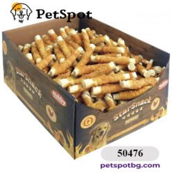 Лакомство StarSnack BBQ Wrapped Chicken - 72% пиле и 23.5% натурална телешка кожа, Ø 15 мм / 13 см - НАСИПНО - NOBBY Германия - 50476