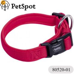 Нашийник за куче NOBBY “CLASSIC PRENO“, найлон с неопренова подплата, - червен, - 80520-01-80524-01-