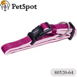Нашийник за куче NOBBY “CLASSIC PRENO“, найлон с неопренова подплата, - малина/розов, - 80520-64-80524-64