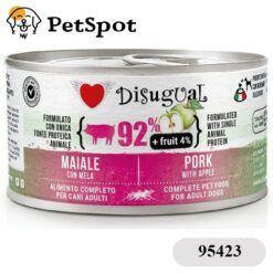Консерва куче DISUGUAL FRUIT МОНОПРОТЕИН, за пораснали кучета от всички породи - 92% прасе и 4% ябълка, ПАСТЕТ 95423