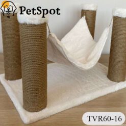 Драскалка за котка, четири стълба и хамак, 59 х 39 х 34 см, DUBEX Турция TVR60-16
